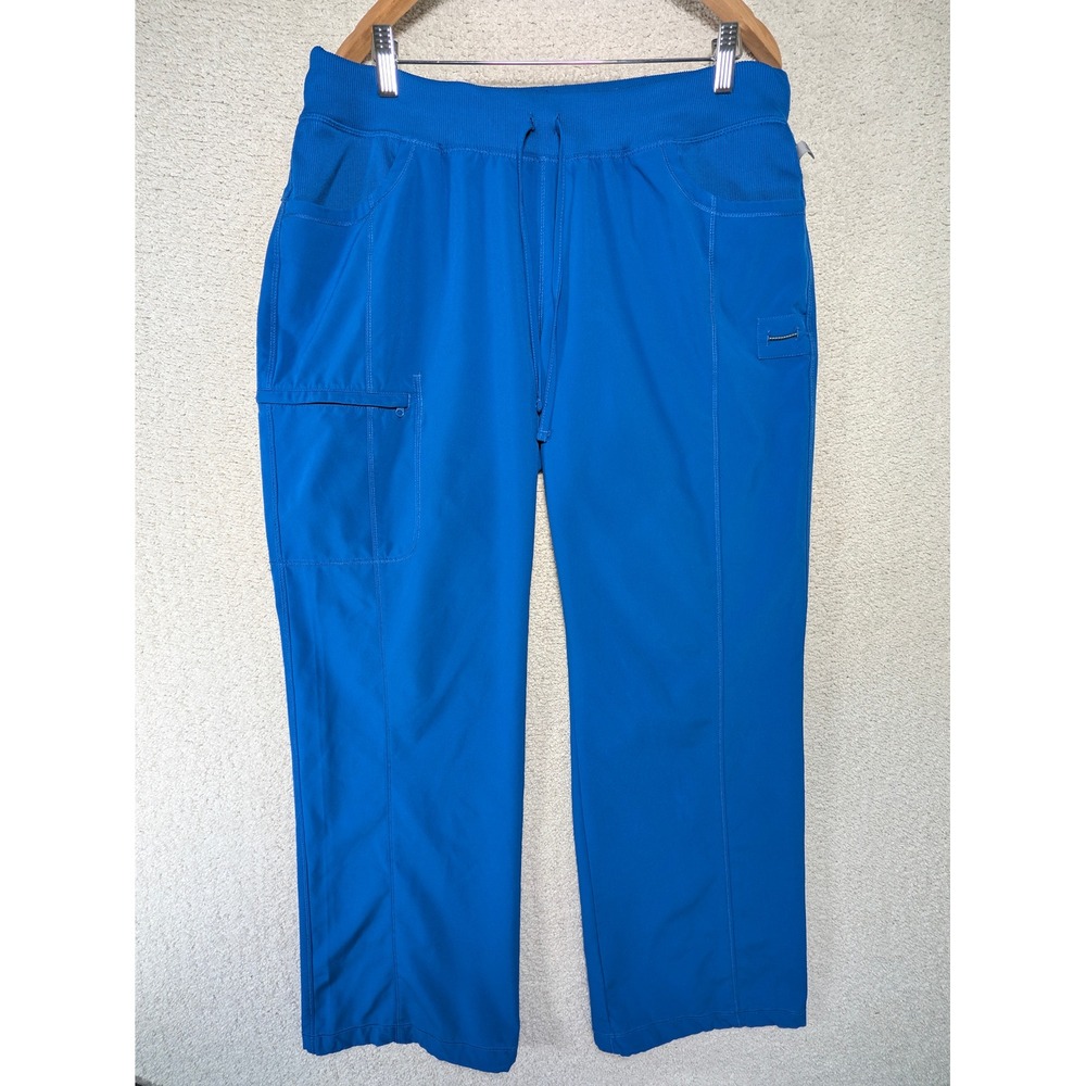 Cherokee Infinity Womens Scrub Pants CK110 Polyester Royal Blue Straight Leg L